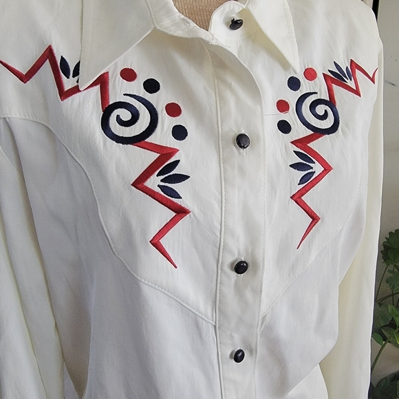 NWT Bar N Embroidered Western Blouse - Picture 2 of 8